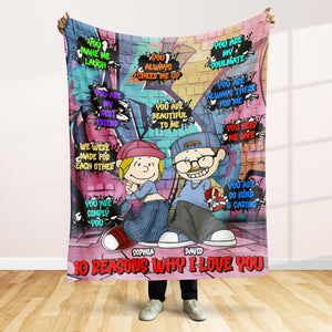 Personalized Gifts For Couple Blanket 01totn301224hg 10 Reasons Why I Love You-Homacus