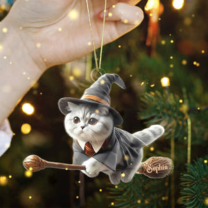 Personalized Gifts For Cat Lovers Acrylic Ornament Wizard Cat 02acdt250824-Homacus