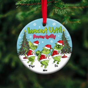 Personalized Gifts For Cat Lover Ornament 03hutn190724 Christmas Grumpy Green Cats-Homacus