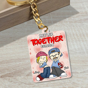 Personalized Gifts For Couple Keychain 02totn271224hg Better Together-Homacus