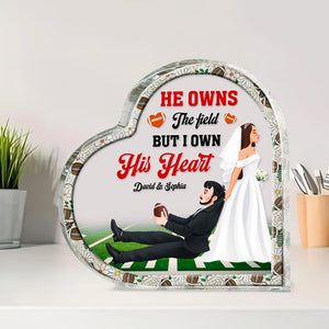 Personalized Valentine's Day Gifts For Couple Heart Plaque 01xqtn101224pa Football Lover-Homacus