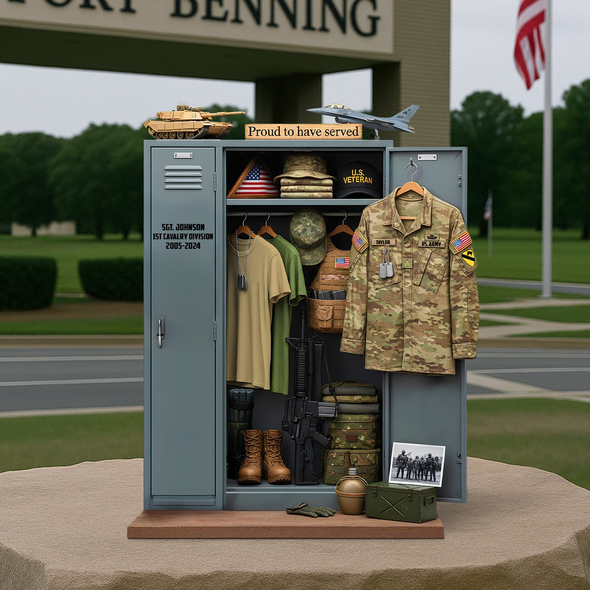 Christmas Military Locker Plaque – Personalized Gifts For Veterans 01qhtn090625-Homacus