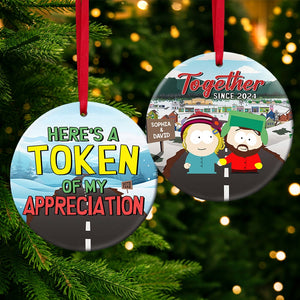 Personalized Gifts For Couple Christmas Ornament 01totn021124hg Here's A Token Of My Appreciation-Homacus