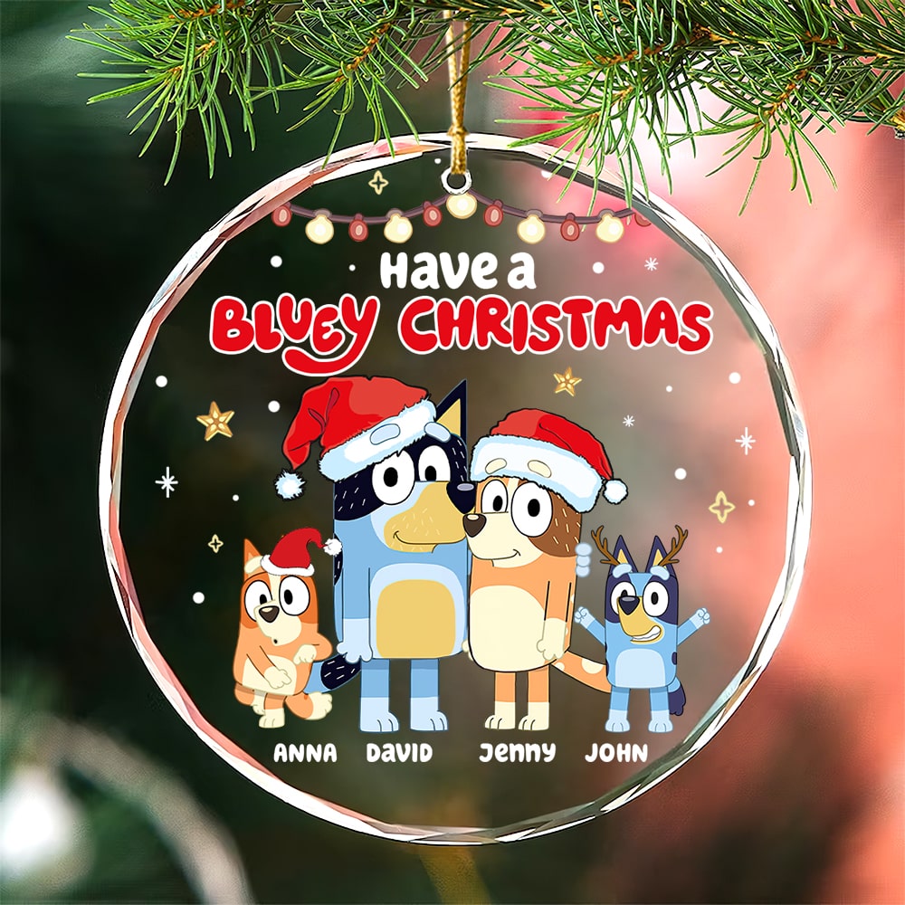 Dog Family Ornament - Cartoon Dog Family - Personalized Gifts For Dog Lovers-Homacus