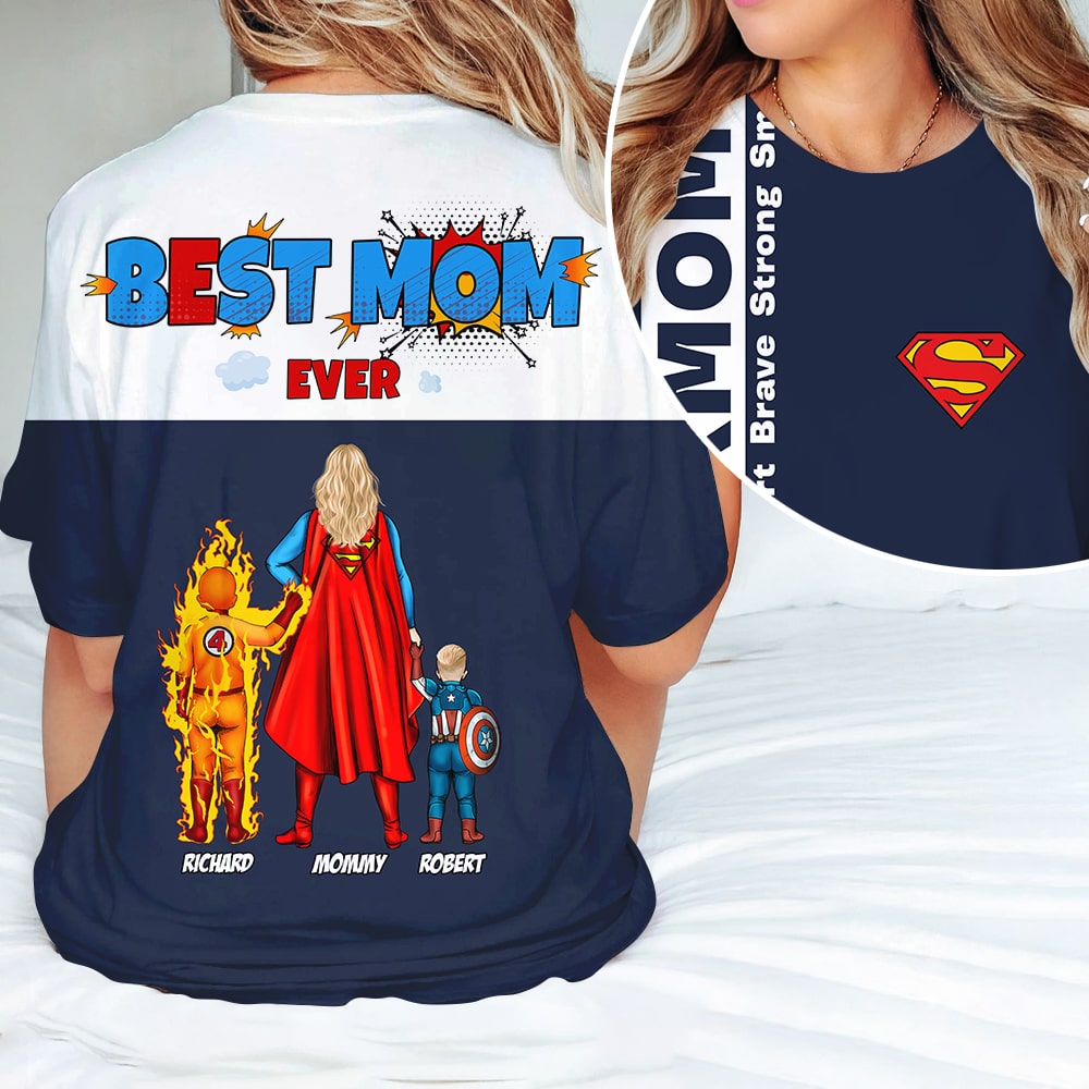 Personalized Gifts For Mom Shirt Super Mom Brave Strong Smart 01todt100425pa-Homacus
