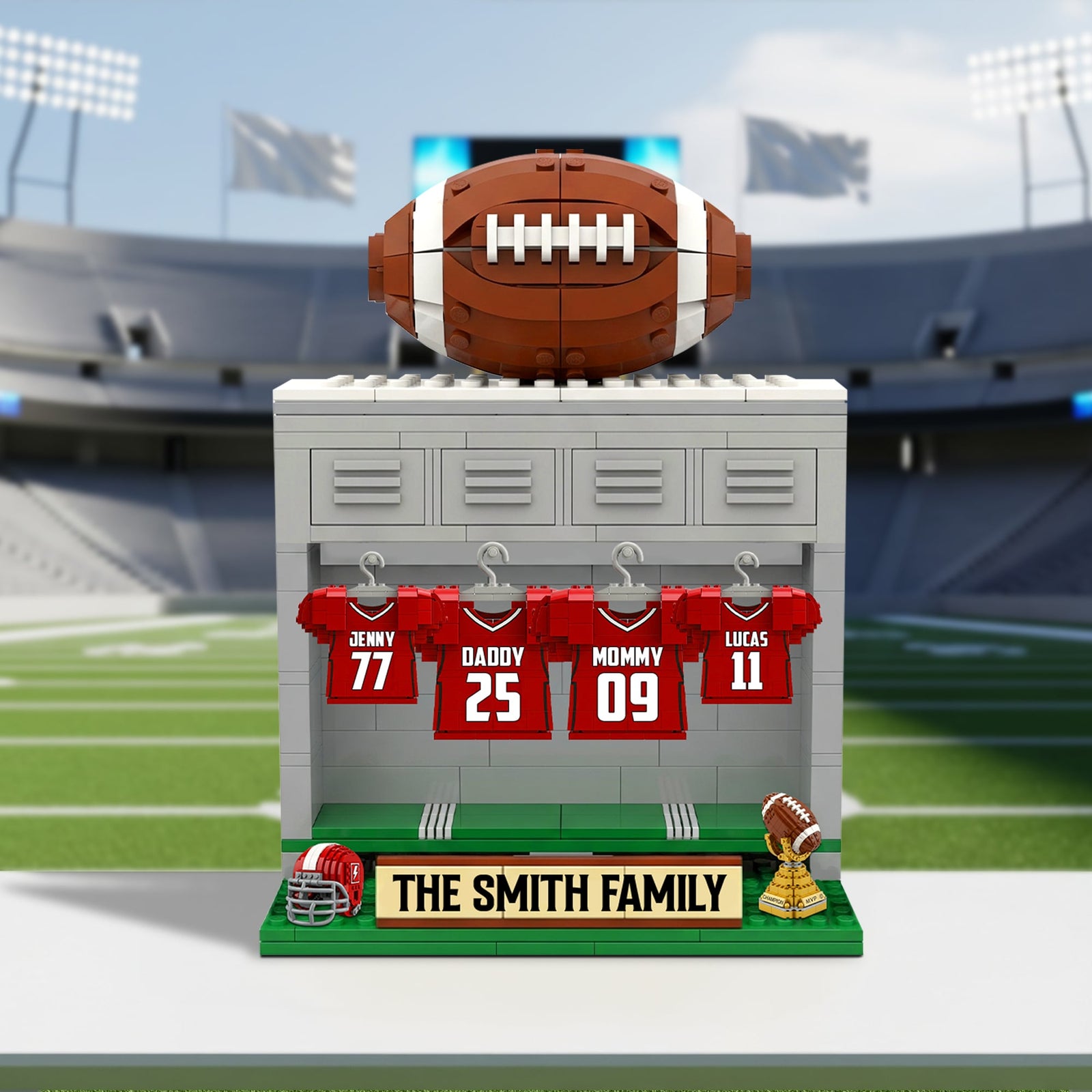 Football Family Plaque - Personalized Gifts For Family 03ohtn060625-Homacus