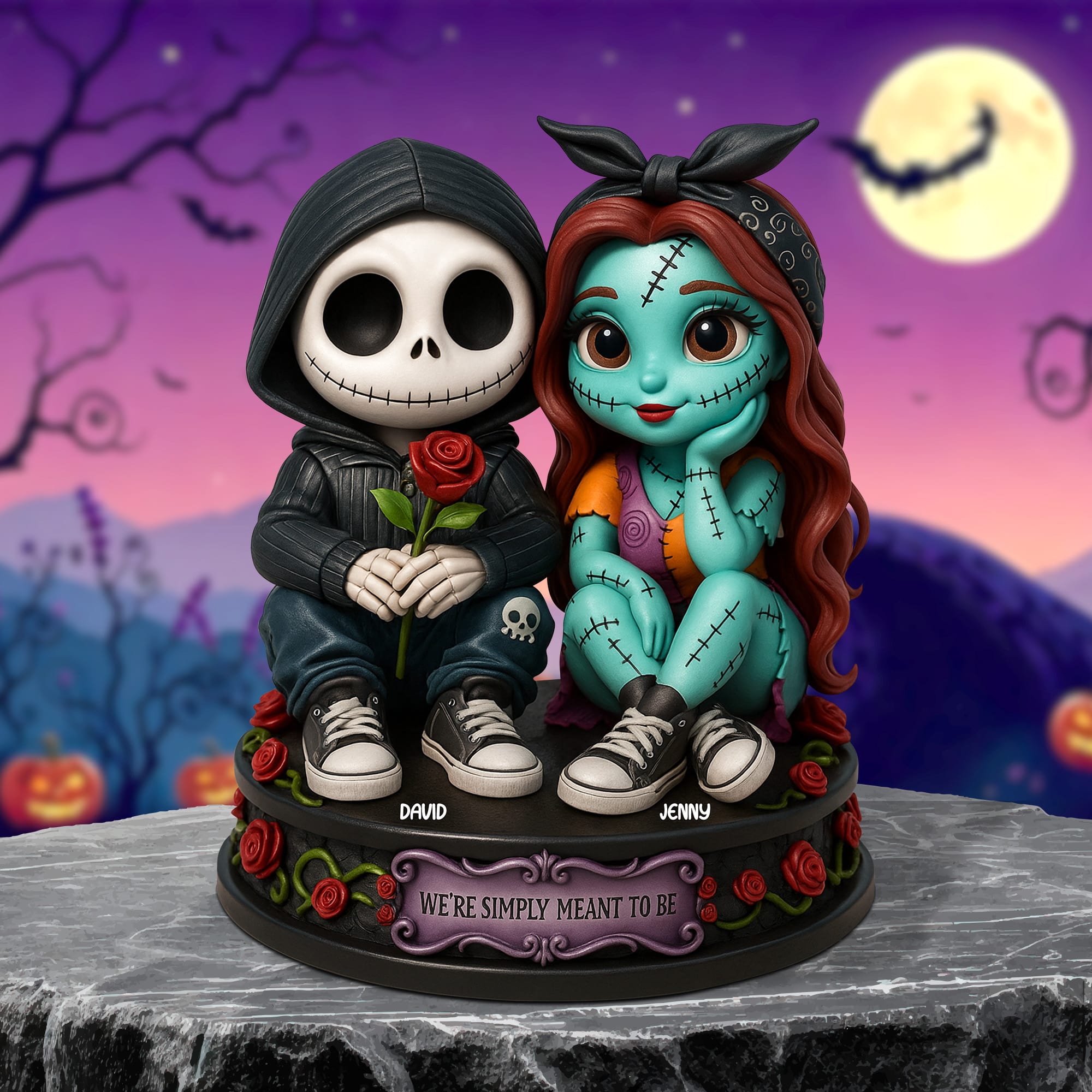 Horror Couple Plaque - Personalized Gifts For Couple 01totn020625-Homacus