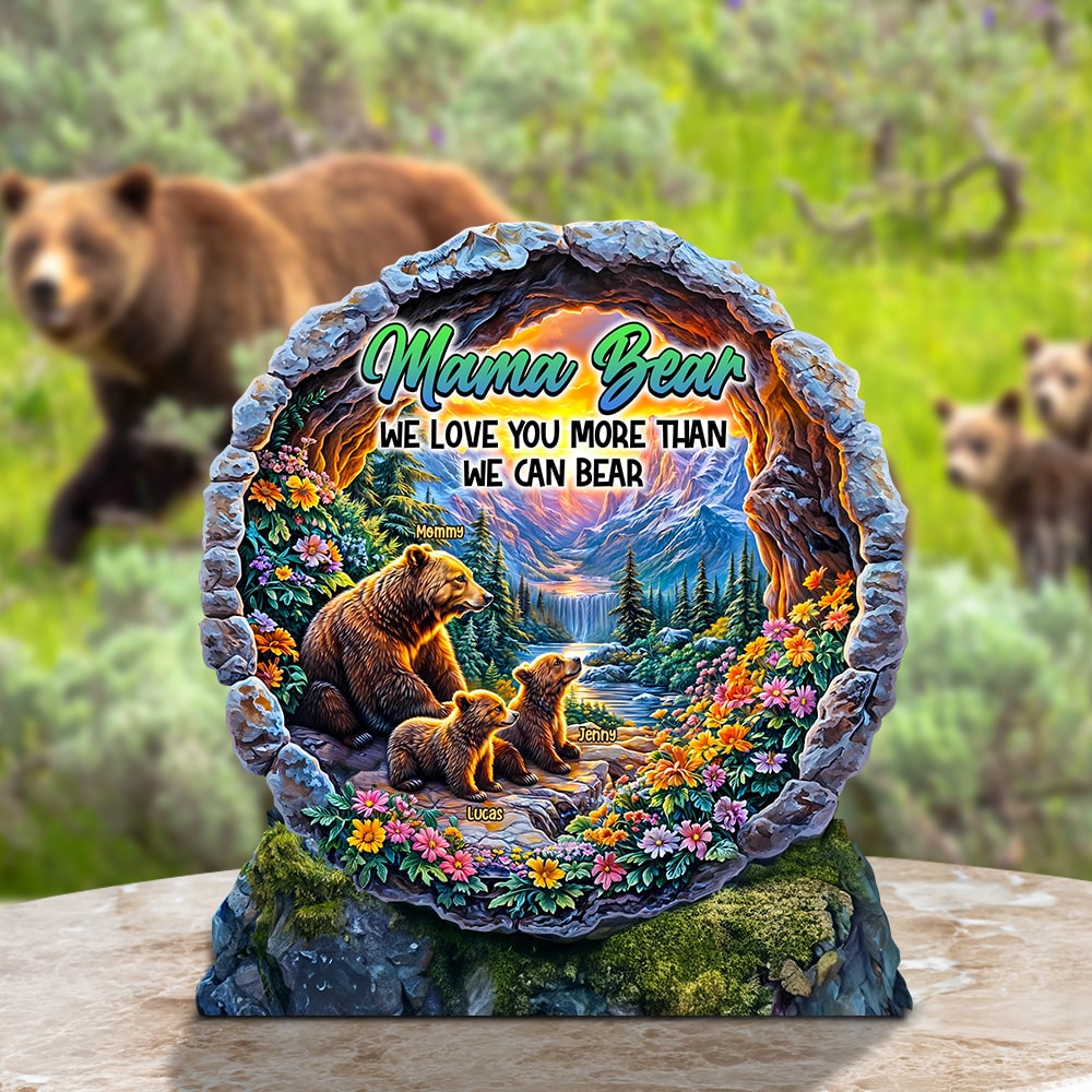 Mama Bear - Mom Plaque - Personalized Gifts For Mother-Homacus