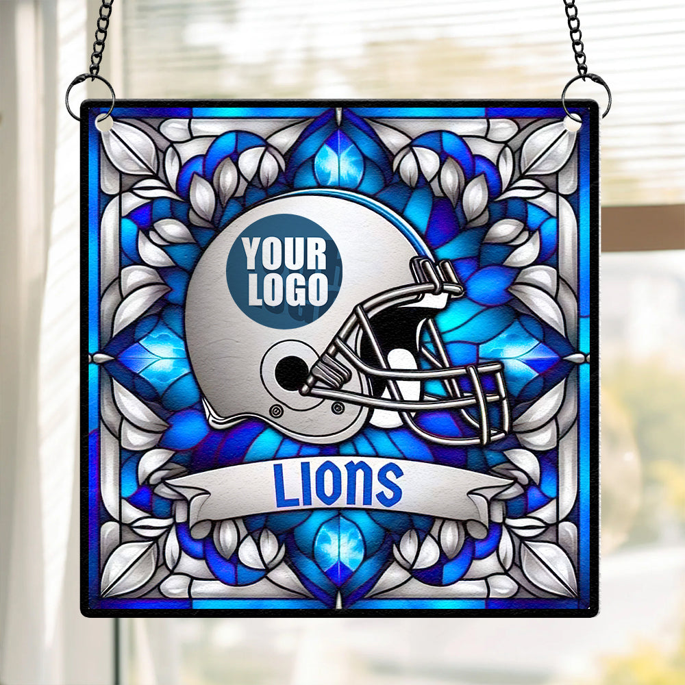 Custom Team Logo - Football Suncatcher Ornaments - Personalized Christmas Gifts For Football Lovers-Homacus