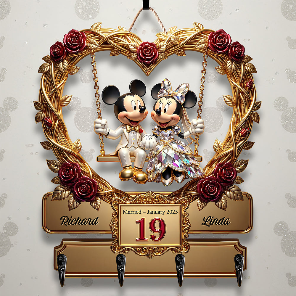 Wedding Couple Acrylic Key Hanger - Personalized Gifts For Couples 05padt200126-Homacus