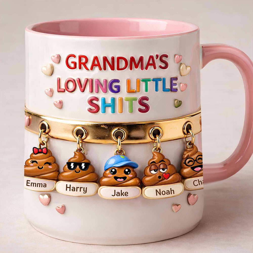 Loving Little Sh*ts Accent Mug - Personalized Gifts For Grandma 01HUDT090126-Homacus