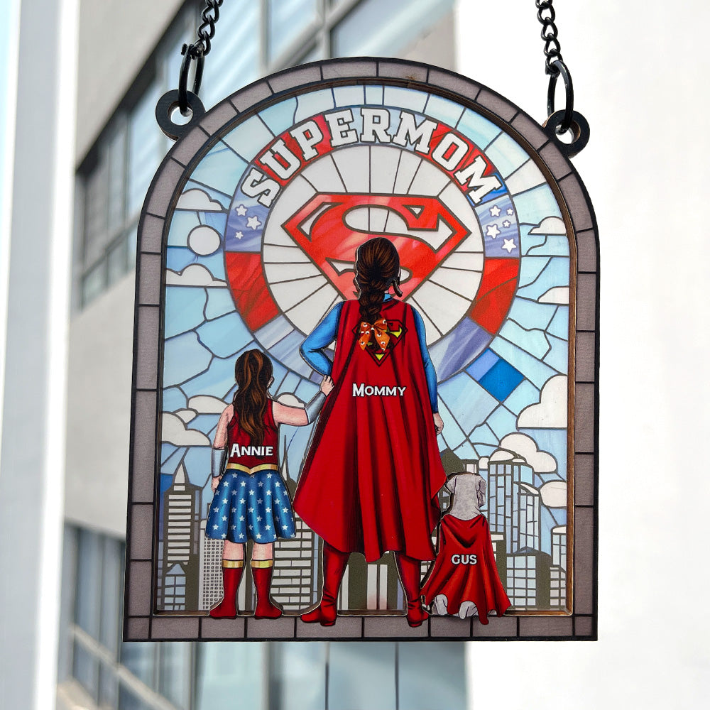 Personalized Gift For Mom Suncatcher, Strong Mom 02QHLU080325PA-Homacus