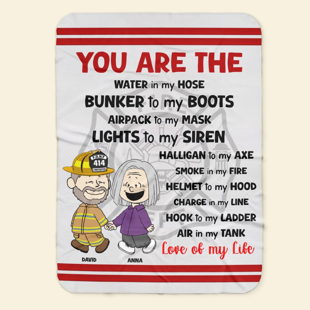 Personalized Gifts For Firefighter Couple Blanket 02qhtn080125da-Homacus