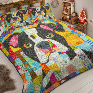 Boxers Dog Christmas Quilt Bed Set Gifts For Dog Lovers 04HUDT081124-Homacus