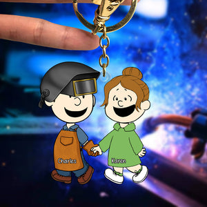 Personalized Gifts For Couple Keychain, Custom Job Costume 01qhqn130125hg-Homacus