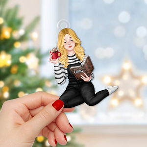 Personalized Christmas Gifts For Reading Girl Ornament 03acpu111124pa-Homacus