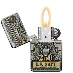 Military 250th Anniversary Zippo Lighter, Personalized Gifts For Veteran 02qhtn300725-Homacus