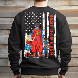 Best Dad Ever Shirt, Hero Dad and American Flag-Homacus