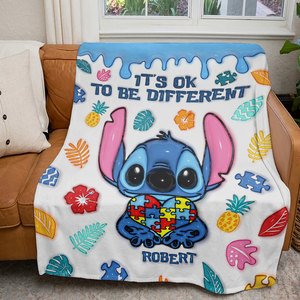 Personalized Gifts For Autism Blanket Inflated Effect 03ohpu200225-Homacus