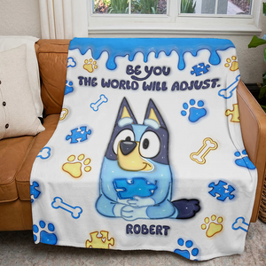 Personalized Gifts For Autism Blanket Inflated Effect 02ohpu200225-Homacus