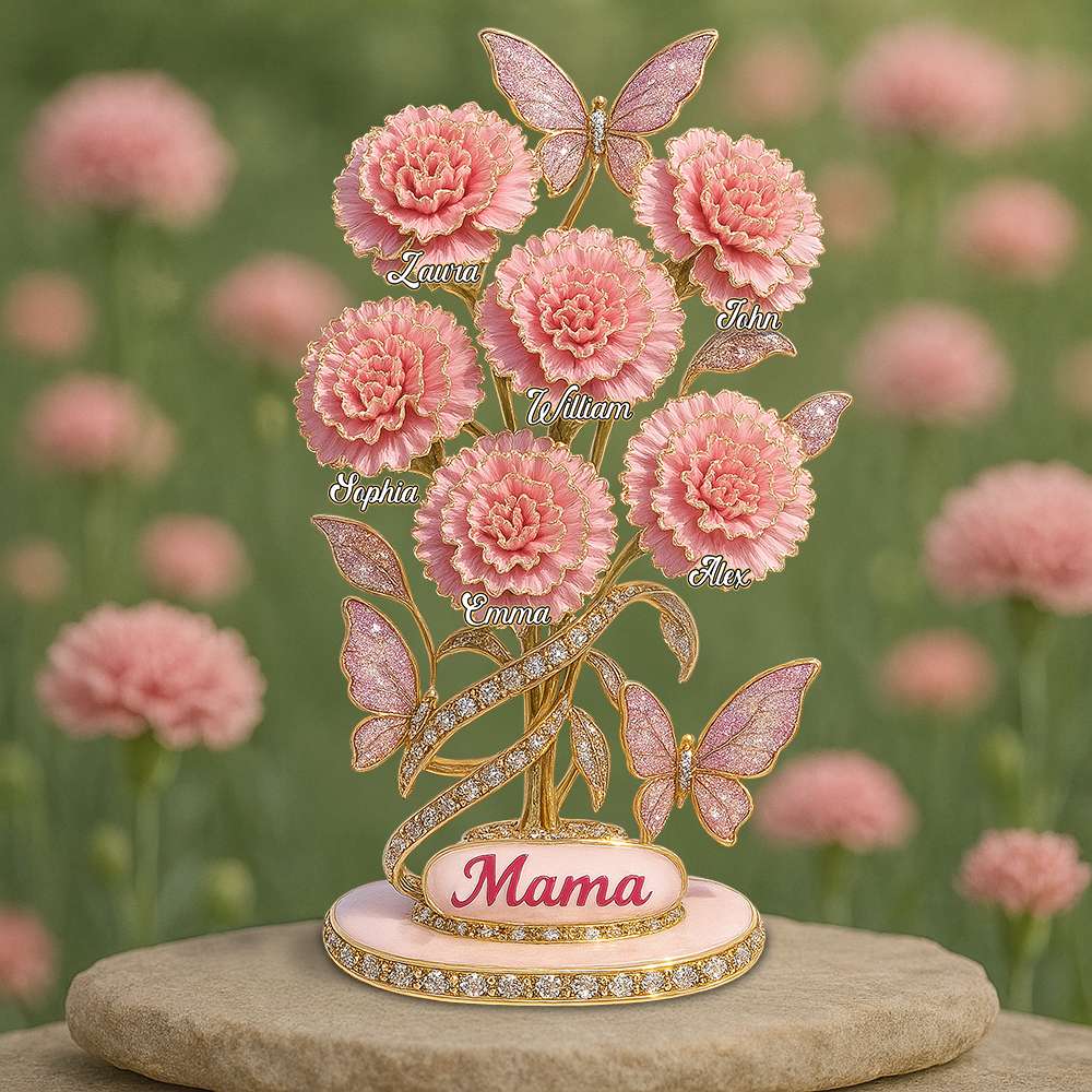 Personalized Gifts For Mom Plaque 01tgdt150425 Carnation Flower-Homacus