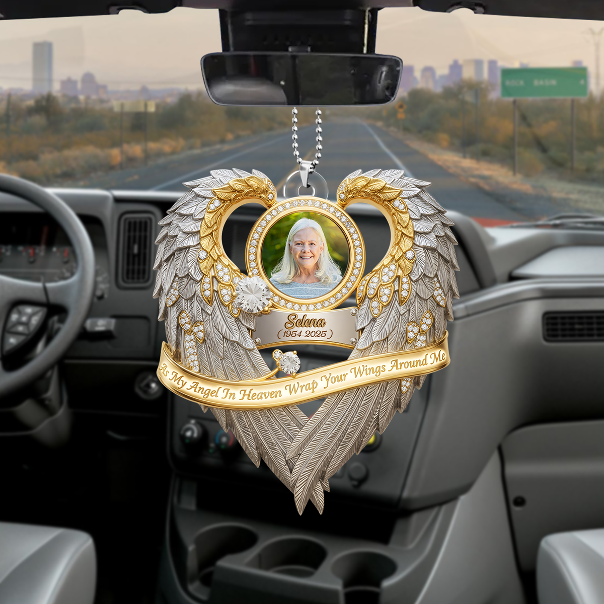 Angel In Heaven Car Ornament - Personalized Custom Photo Gift For Heaven 06HULU020825-Homacus