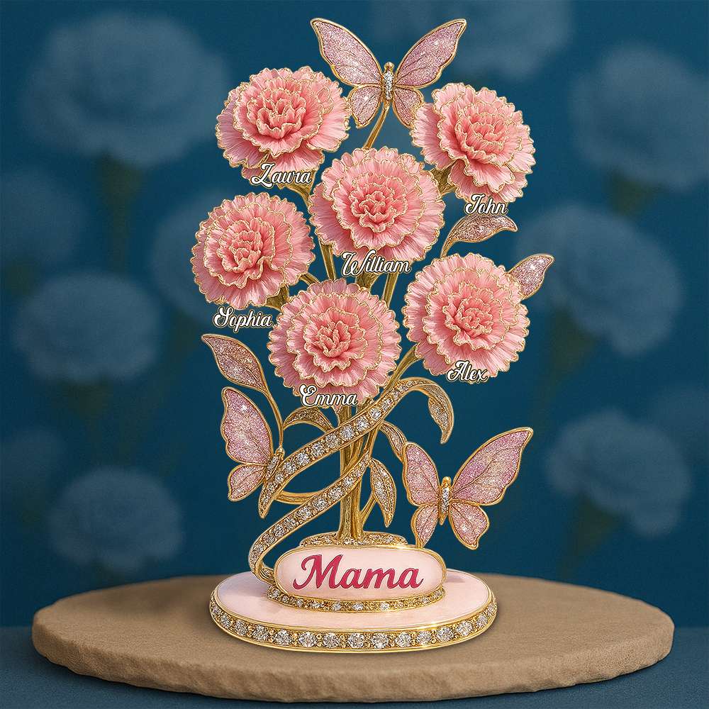 Personalized Gifts For Mom Plaque 01tgdt150425 Carnation Flower-Homacus