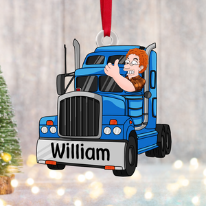 Personalized Gifts For Trucker Christmas Ornament 04acpu111124hg-Homacus