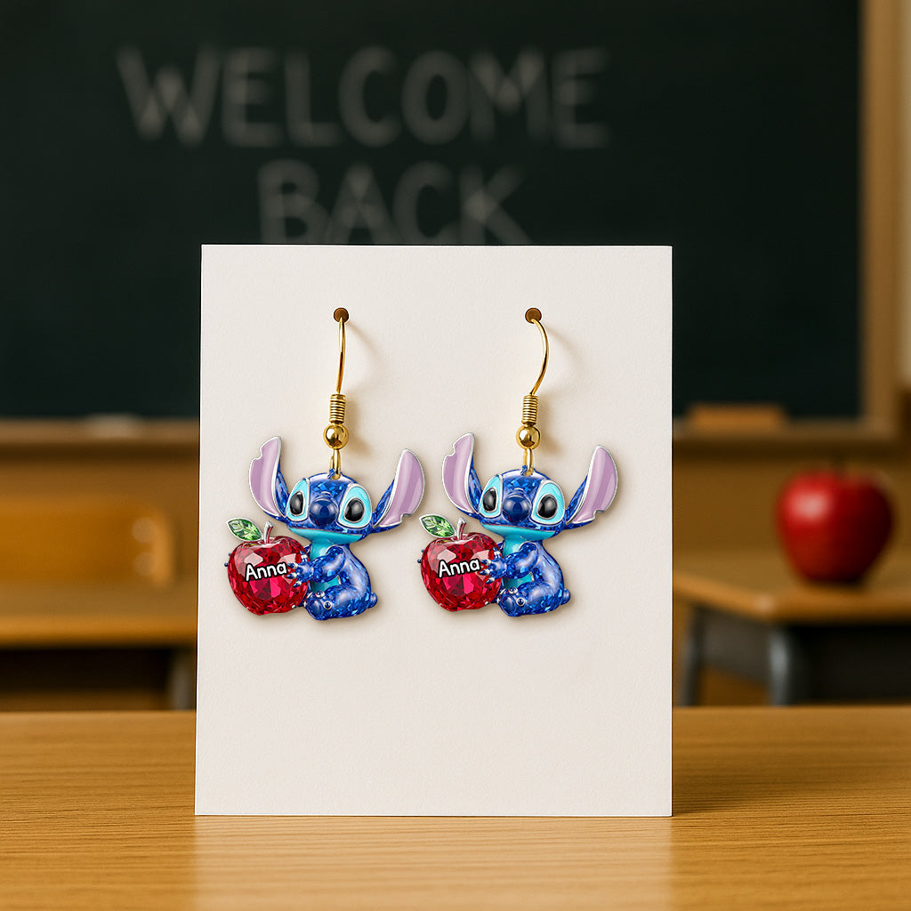 Blue Alien Teacher Earrings - Personalized Gifts For Teachers 02pgmg160725-Homacus