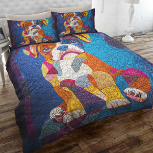 Boxers Dog Christmas Quilt Bed Set Gifts For Dog Lovers 04HUDT081124-Homacus