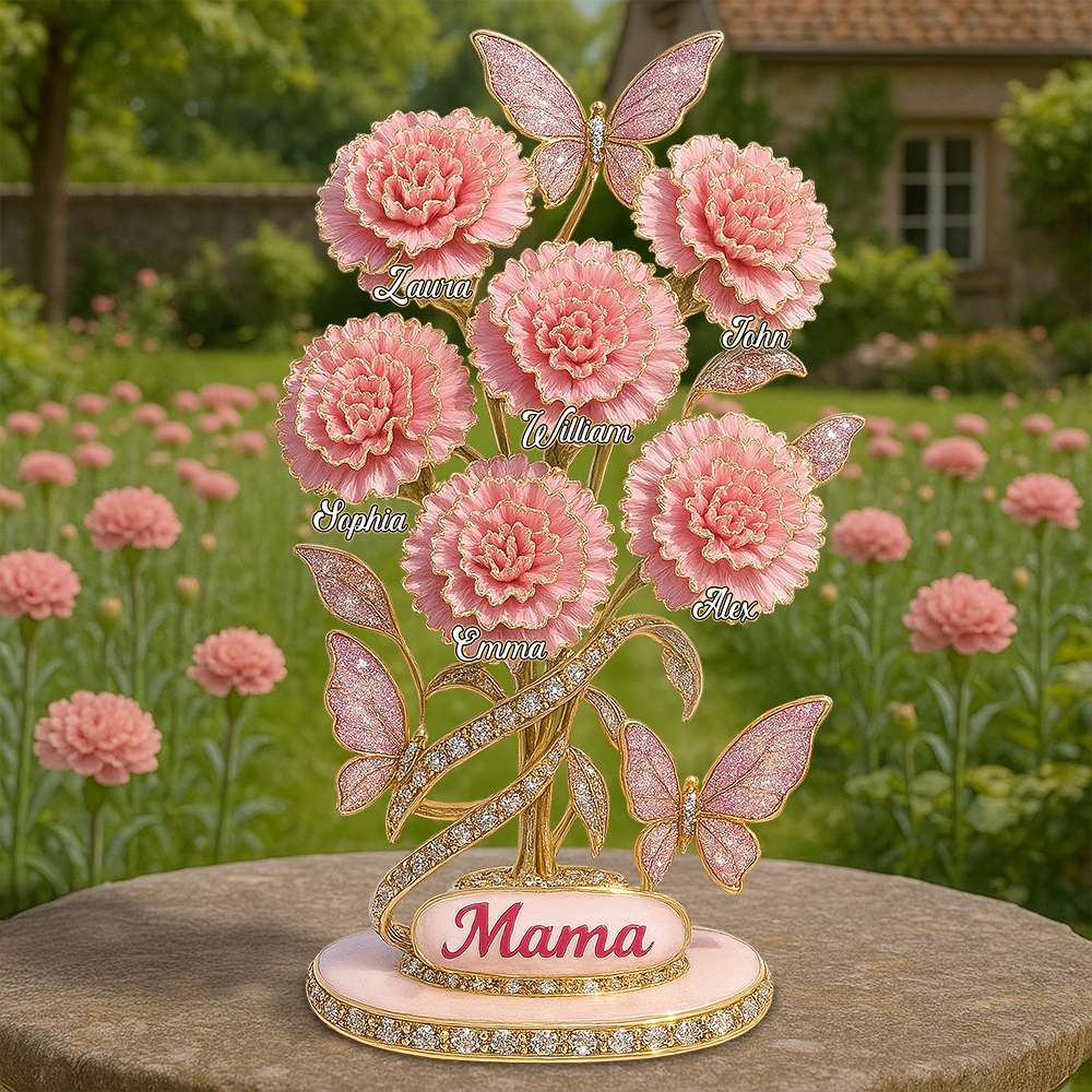 Personalized Gifts For Mom Plaque 01tgdt150425 Carnation Flower-Homacus