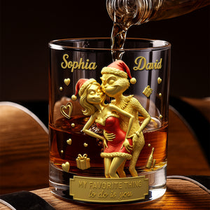 Cheeky Couple Drinking Glass - Personalized Gifts For Couples 06PGLU221025-Homacus