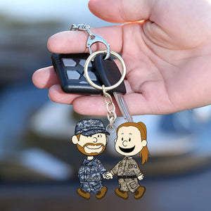 Personalized Gifts For Couple Keychain, Custom Job Costume 01qhqn130125hg-Homacus