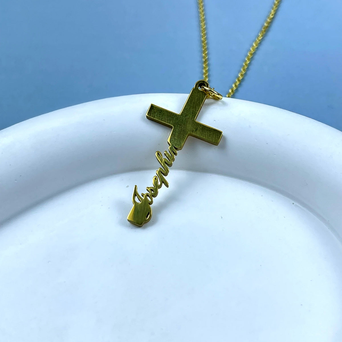 Personalized Cross Name Necklace 29-Homacus