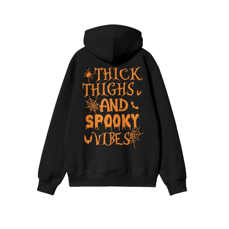 Thick Thighs & Spooky Vibes Halloween Shirt 78laxx180725-Homacus