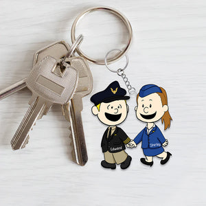 Personalized Gifts For Couple Keychain, Custom Job Costume 01qhqn130125hg-Homacus