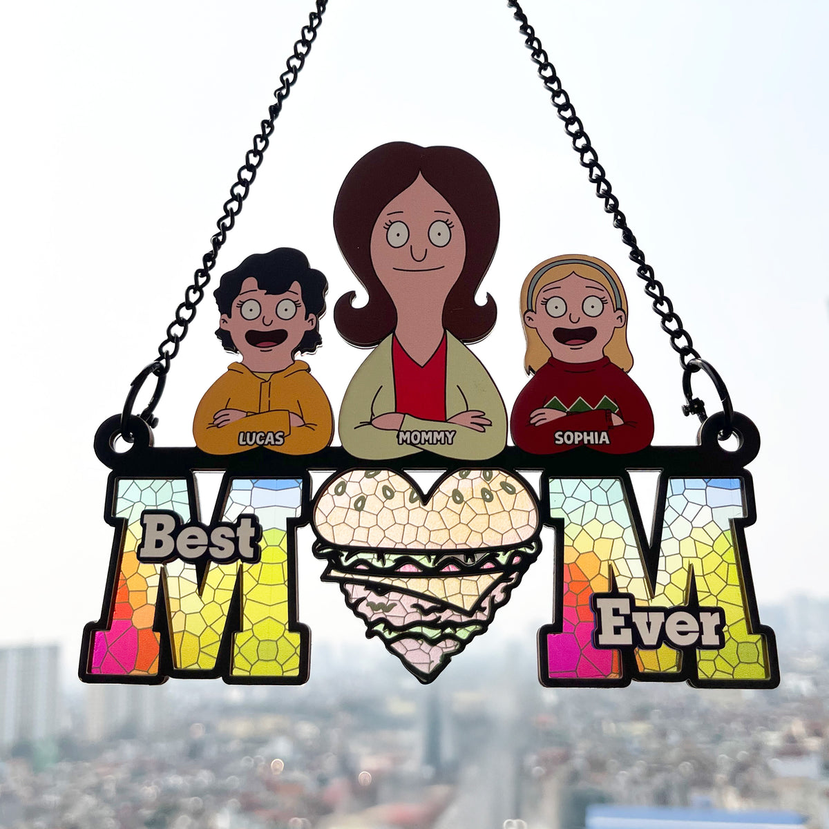 Personalized Gifts For Mom Suncatcher Ornament 04ohtn120225hg Best Mom Ever-Homacus