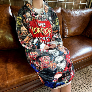 I Like Horror Movies, Gift For Horror Movie Fan, Personalized Hoodie, Horror Oversized Hoodie, Halloween Gift 01HUHN180723-Homacus