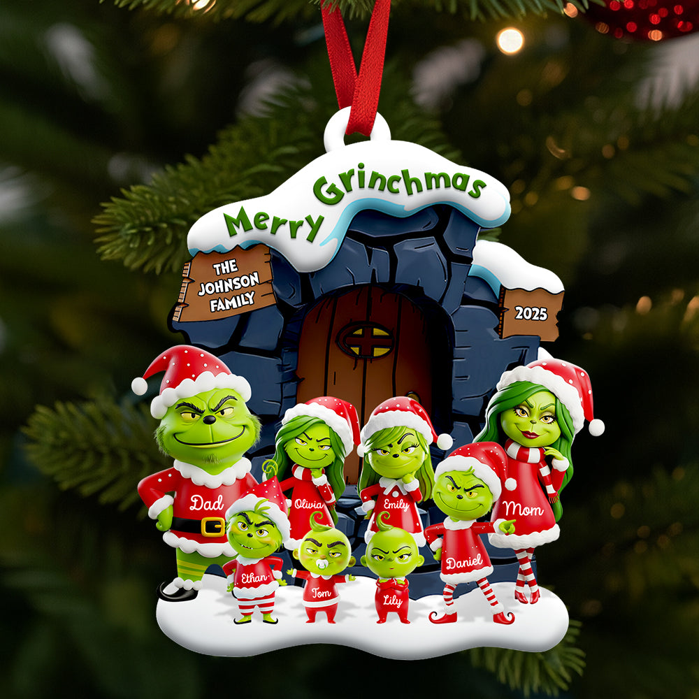 Green Family Christmas Ornament Personalized Gifts For Famiy 01DTDT220925-Homacus