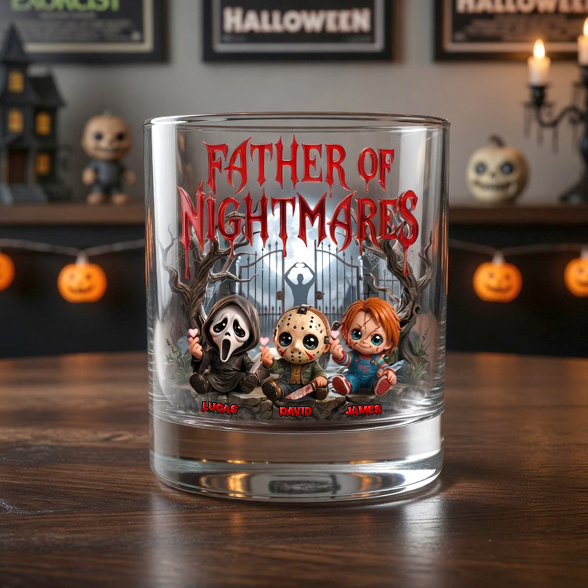 Father Of Nightmares Round Glass - Personalized Gifts For Dads 01PATN250426-Homacus