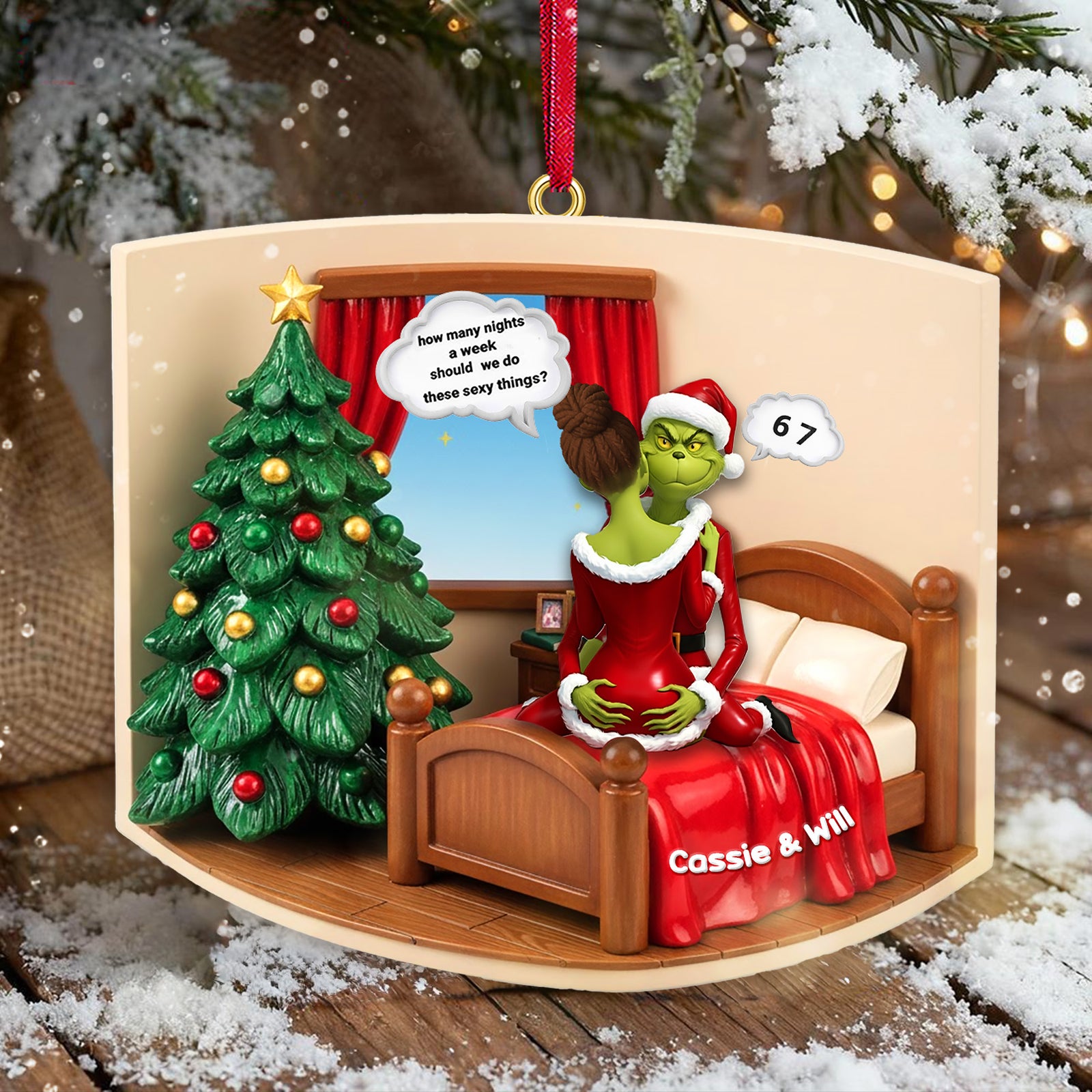 Personalized Gifts For Couple Christmas Acrylic Ornament 04tomg181125-Homacus