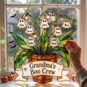 Ghost Grandma Lily Of The Valley Suncatcher Ornament - Personalized Gifts For Grandma 02natn010826-Homacus