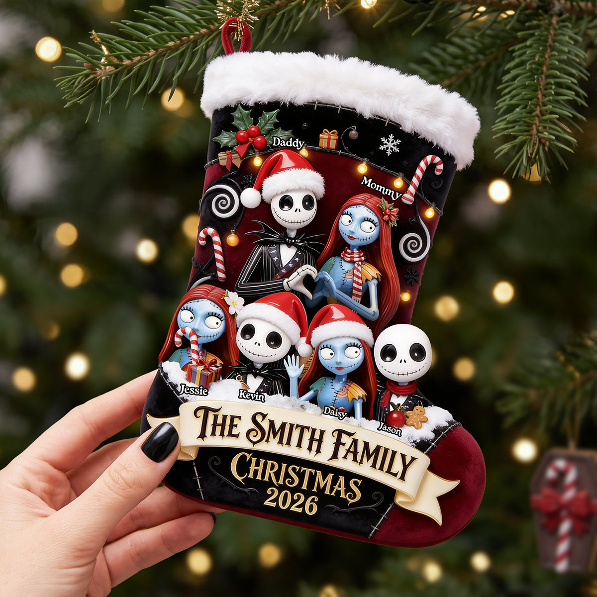 Spooky Christmas Ornament - Personalized Gifts For Family 01tyta280826-Homacus