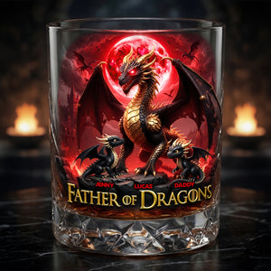 Father Of Dragons Round Glass - Personalized Gifts For Dad 04tydt210526-Homacus