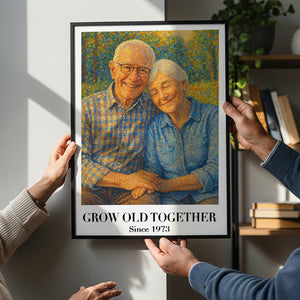 Pointillism Art Couple Poster Custom Photo Gifts For Couple 01OHDT230725-Homacus