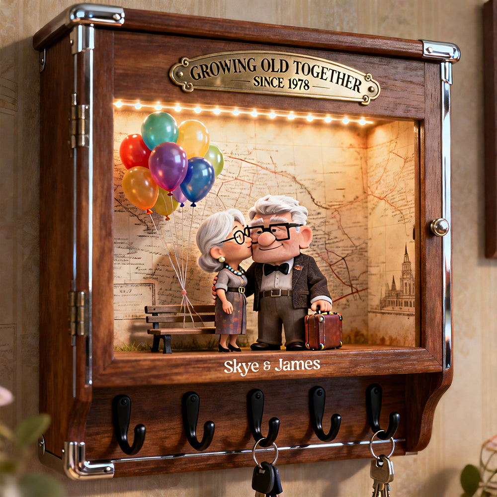 Old Couple Acrylic Key Hanger - Personalized Gifts For Couple 04tgta130126-Homacus