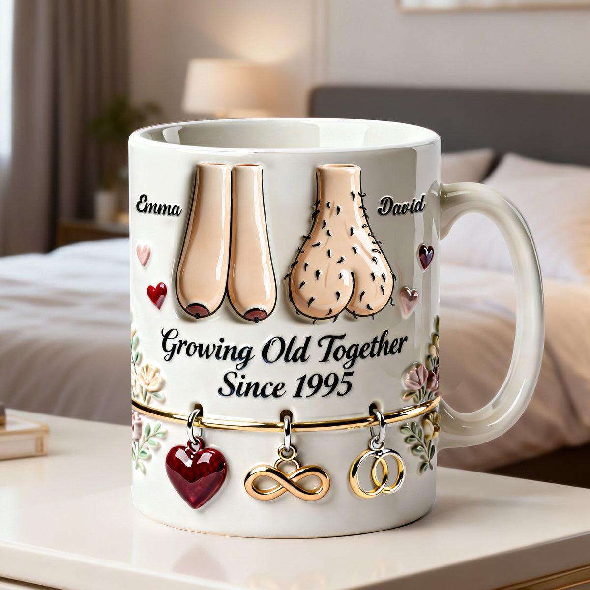 Growing Old Together Couples Coffee Mug - Personalized Gift For Couples 02NALU060126-Homacus