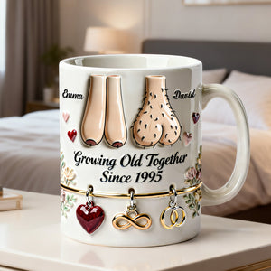 Growing Old Together Couples Coffee Mug - Personalized Gift For Couples 02NALU060126-Homacus