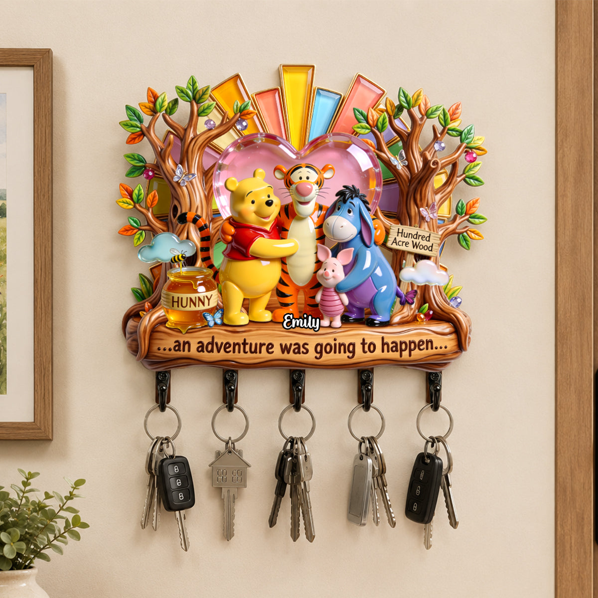 Happy Friends Acrylic Key Hanger - Personalized Anniversary Gifts 03PADH220726-Homacus