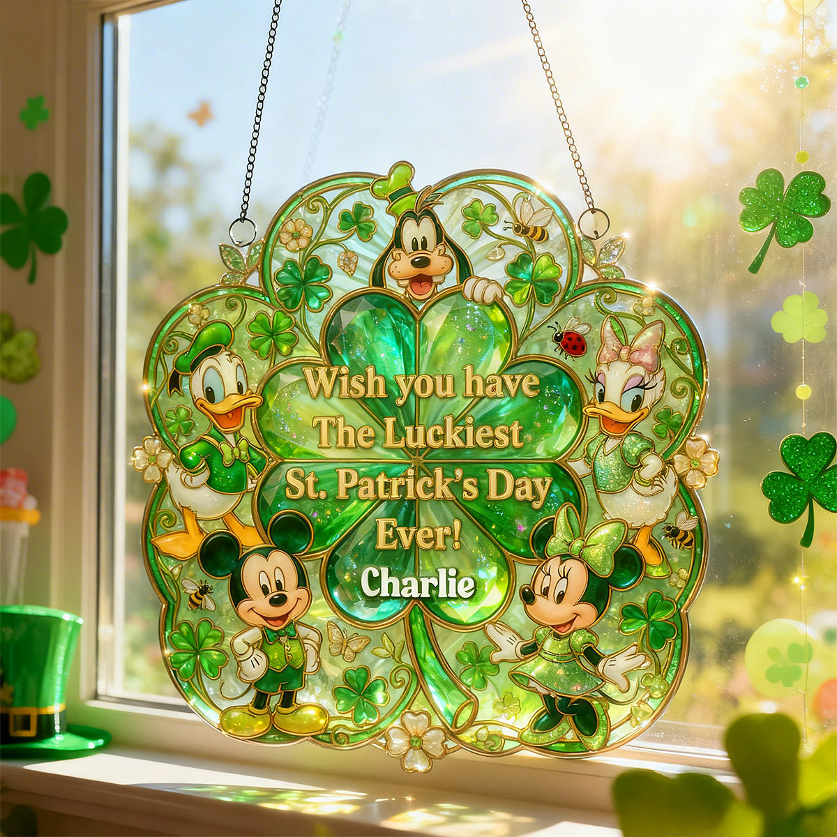 Patrick's Day Suncatcher Ornament - Personalized Gifts For Friends 02pamg130226-Homacus